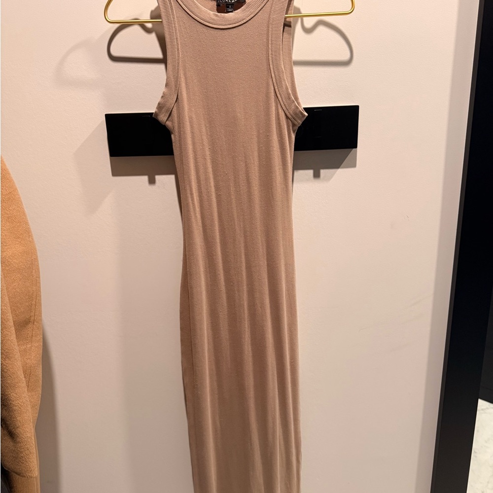 Sleeveless Tan Jluxlabel fitted Dress